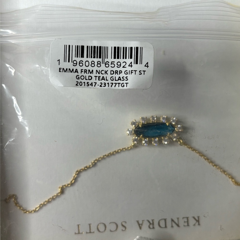 Kendra Scott Blue and Gold Necklace with Striking‎ Pendant NEW - Picture 7 of 8